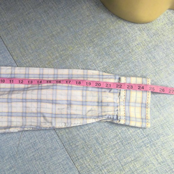 Classic Western Pearl Snap Shirt Long Sleeve Blue Plaid Men's XL - Picture 8 of 8